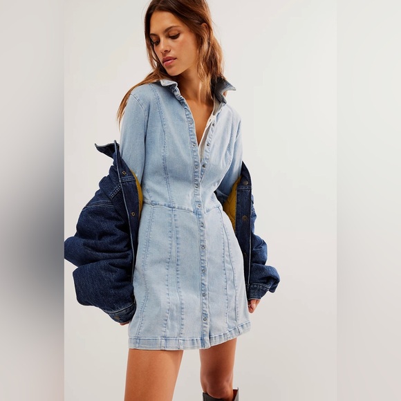 Free People Thea Mini Dress (M) - Picture 2 of 6